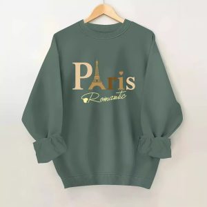 Cross-border Europe and America Pinduoduo TEMU AliExpress Hot Sale Small Love Tower Print Large Size Fashion Sweatshirt
