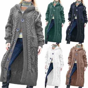 Women's Plus-Size Loose-Fit Cable-Knit Cardigan