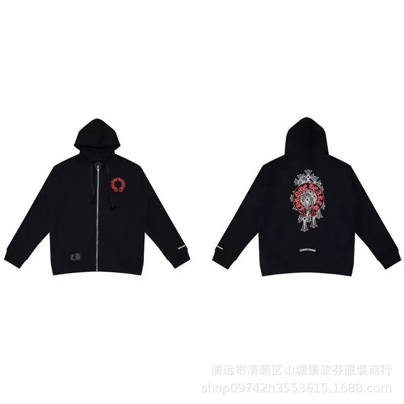 2026 New Cross-Border CH Hoodie Cross Horseshoe Couple Zipper Hooded Sweatshirt Jacket Trendy Brand 30/1 - Image 15