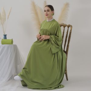 2023 Loriya AliExpress Amazon Swing Solid Color Loose Comfortable Robe Dress LR592