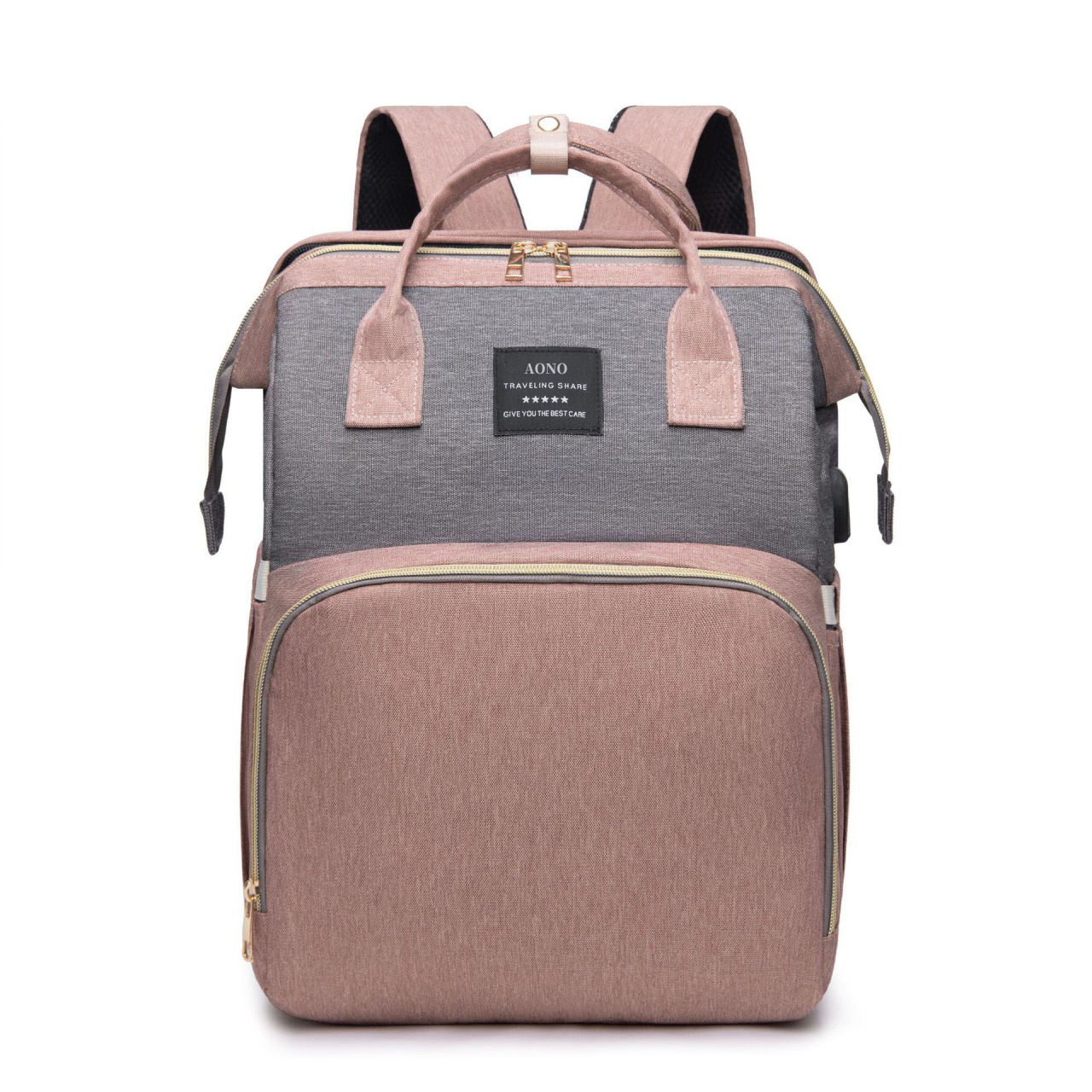 Mommy bag cross-border hot-selling model with mosquito net toy stick bed bag all-in-one multifunctional mother and baby bag large capacity mommy bag - Image 5