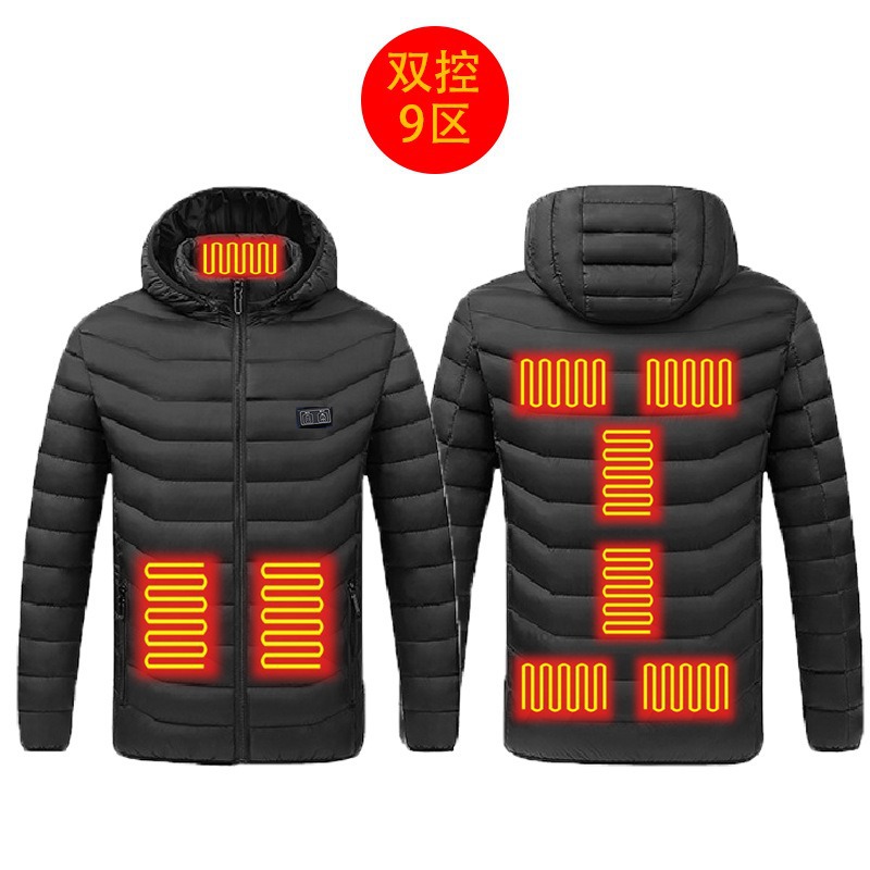 New hot-selling cross-border winter heating cotton clothes, smart constant temperature cold-proof electric heating clothes, USB heating cotton clothes - Image 26