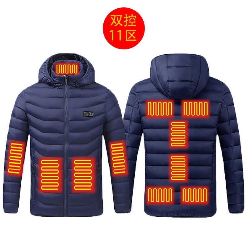 New hot-selling cross-border winter heating cotton clothes, smart constant temperature cold-proof electric heating clothes, USB heating cotton clothes - Image 29