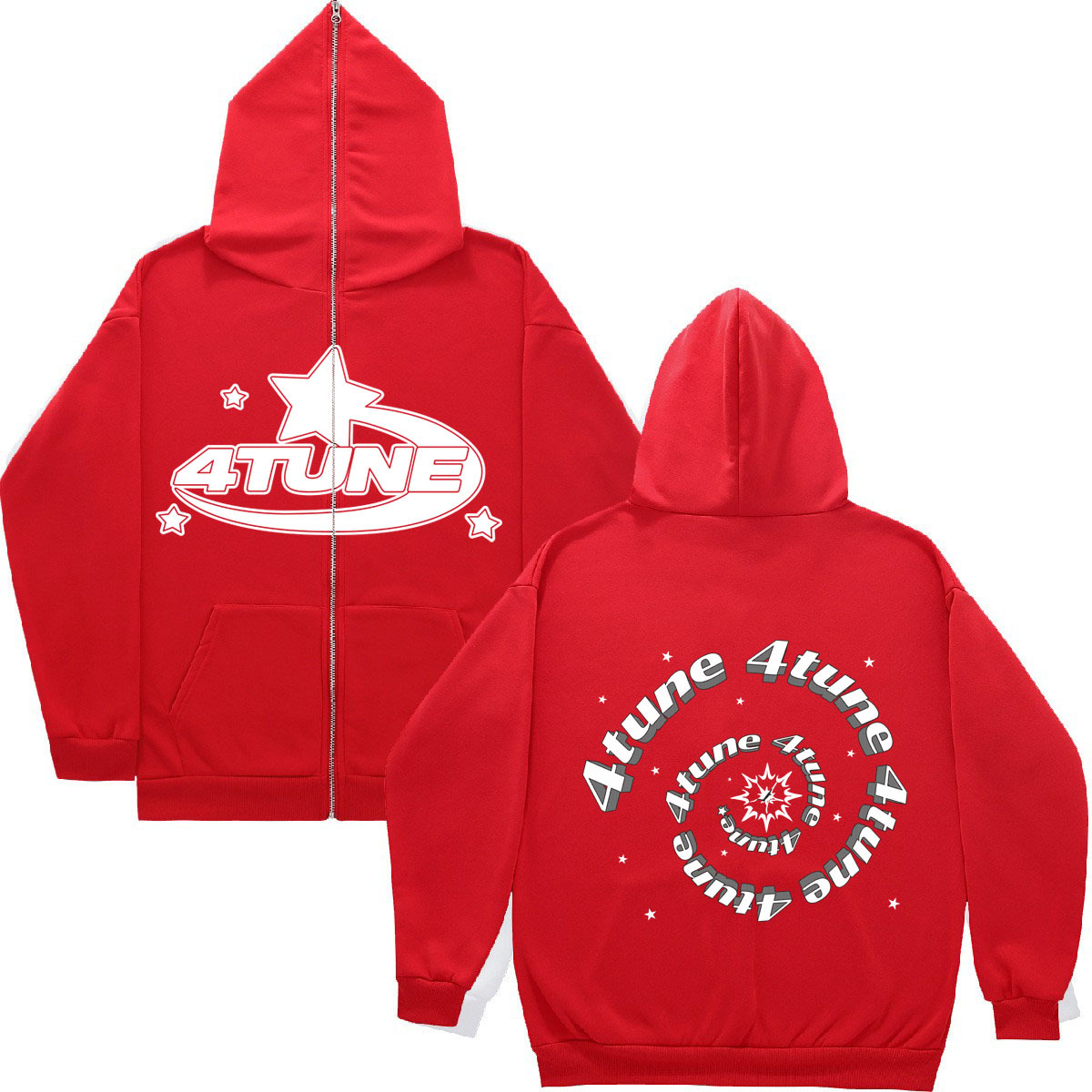 2023 cross-border new product tune trendy men's full face zipper sweatshirt American retro Y2K sweatshirt men's casual jacket - Image 6