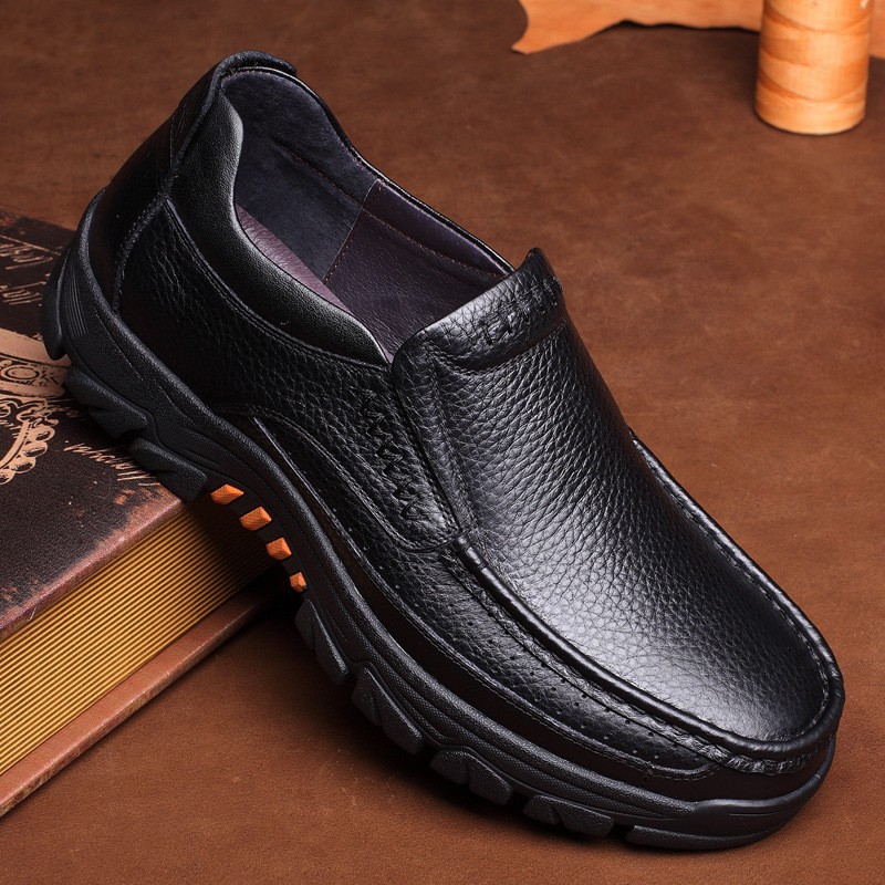 Factory direct sales autumn new genuine leather casual business leather shoes for men lightweight breathable non-slip middle-aged and elderly dad shoes - Image 4