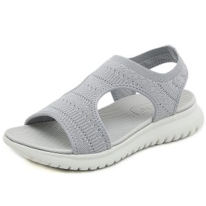 H1109-A5 Amazon 2024 summer new sandals for women simple light sports style wedge heel comfortable large size