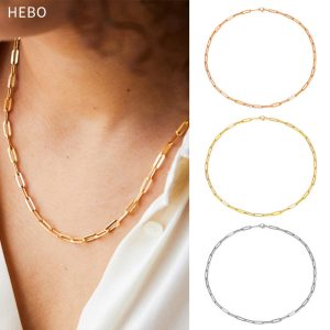 European and American cross-border stainless steel necklace, simple titanium steel long hammer cross chain necklace, choker, men's and women's gold-plated necklace jewelry.