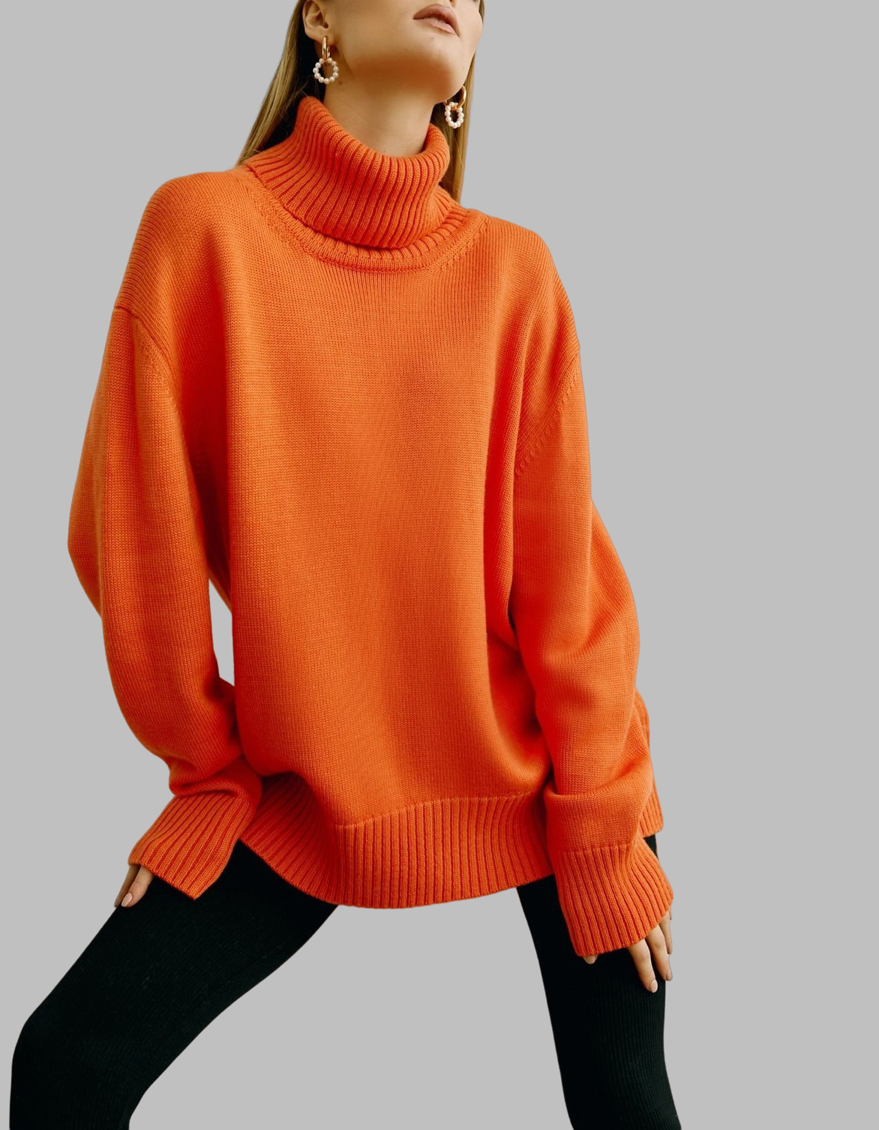 Women's solid color turtleneck sweater, European and American style, autumn and winter loose fit, versatile, classic best-selling knitwear, factory price wholesale. - Image 12