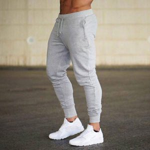 Slim Fit Sports Pants Men European and American Running Fitness Football Slim Fit Casual Pants Drawstring Tight Training Pants Men