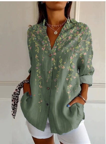 2024 New Women's Long Shirt, Summer European and American Trendy Short-Sleeve Floral Print 3D Short Sleeve Fashion - Image 25