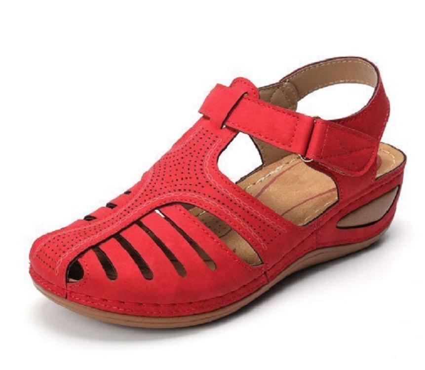 Foreign trade large size sandals and slippers women 2020 new comfortable Roman style sandals round toe hole sandals women's factory direct sales - Image 6
