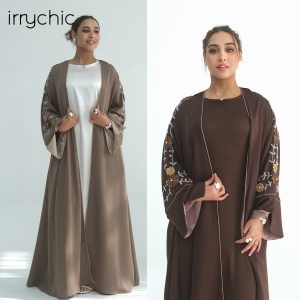 Actual photos straight from the camera, embroidered plus-size Middle Eastern European floral hand-beaded Middle Eastern Dubai robe/cardigan 1154