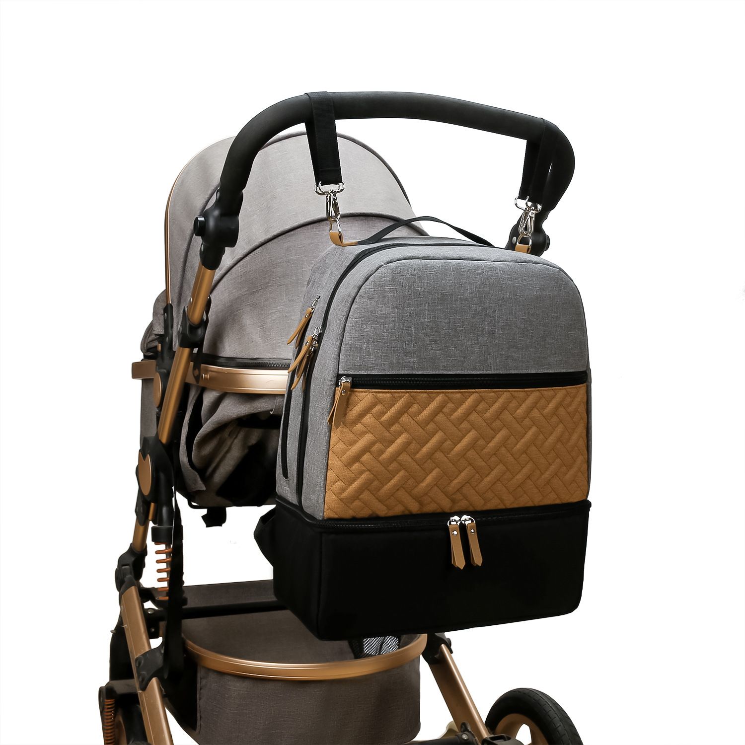 Mother and baby travel mommy bag outdoor dining baby food fresh-keeping backpack milk storage mommy bag - Image 5