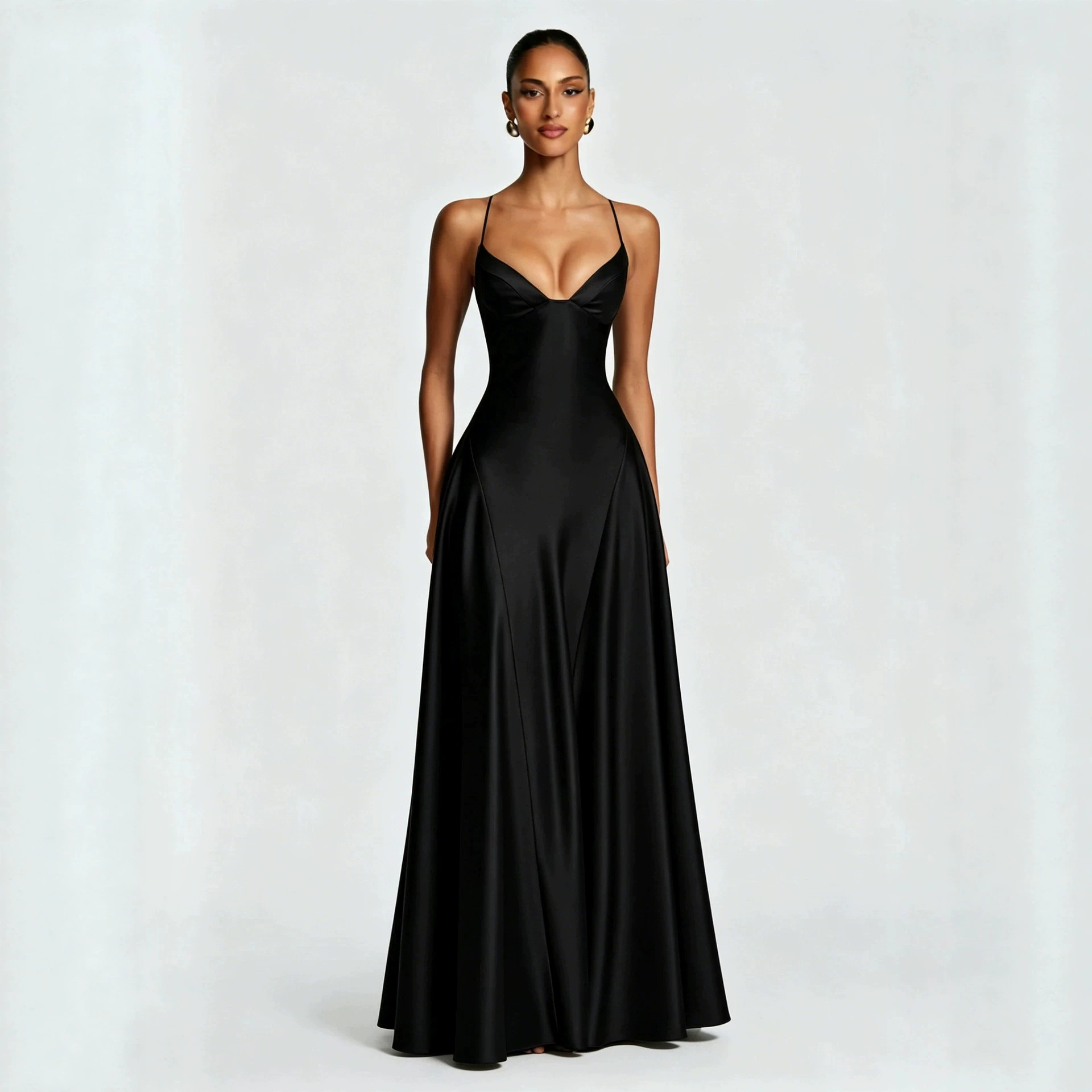 Women's Satin Strapless Bodycon Dress - Image 5