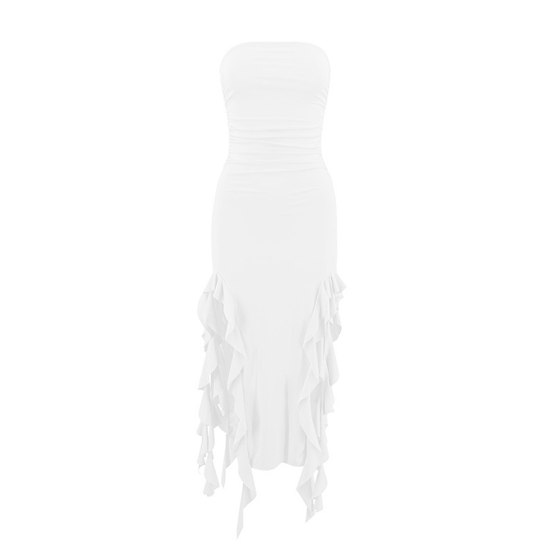 2023 European and American style summer new cross-border hot product one-shoulder jellyfish lace dress sexy hottie ur women's clothing - Image 4