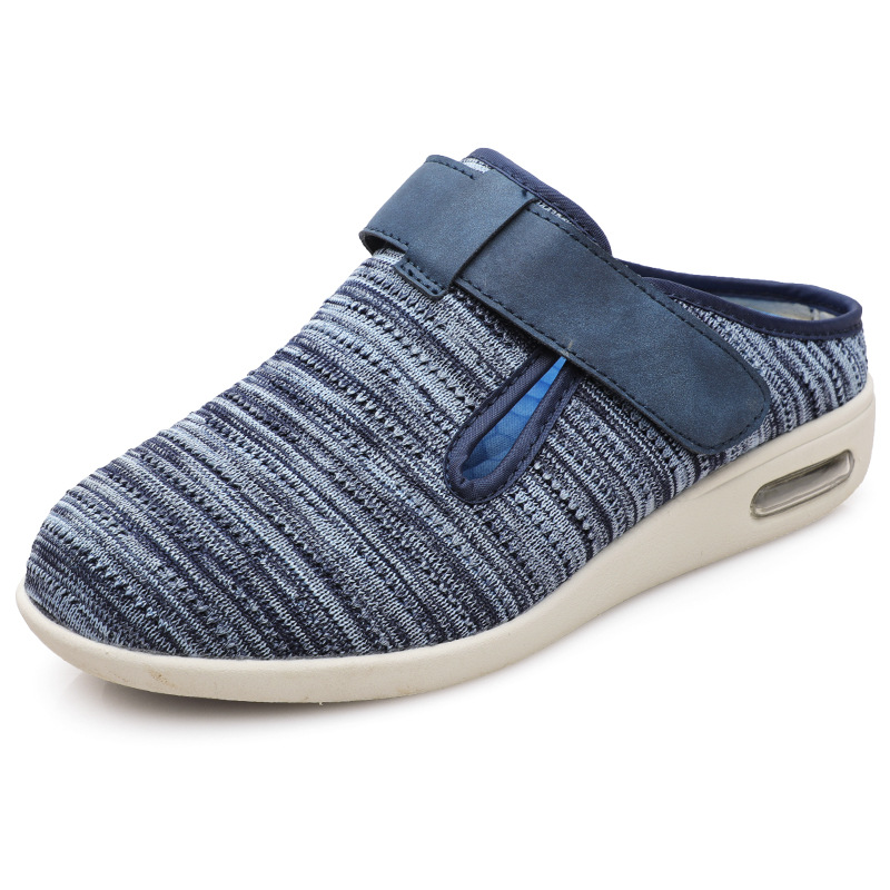 Summer walking shoes for the elderly with fattening and widening half-cup casual shoes for swollen feet and easy to take off shoes with anti-slip Velcro cross-border - Image 11