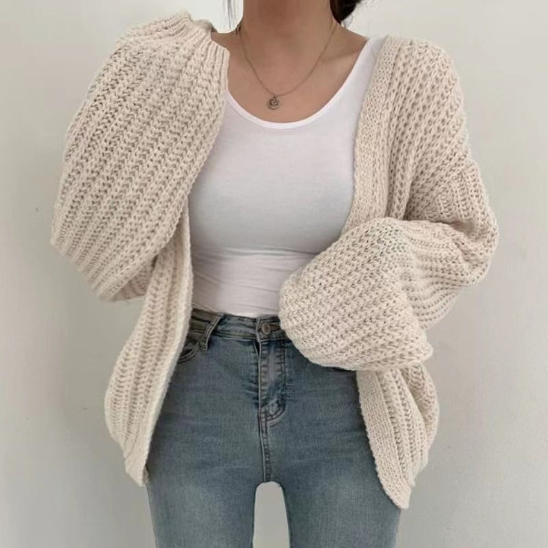 Open-Front Knit Cardigan