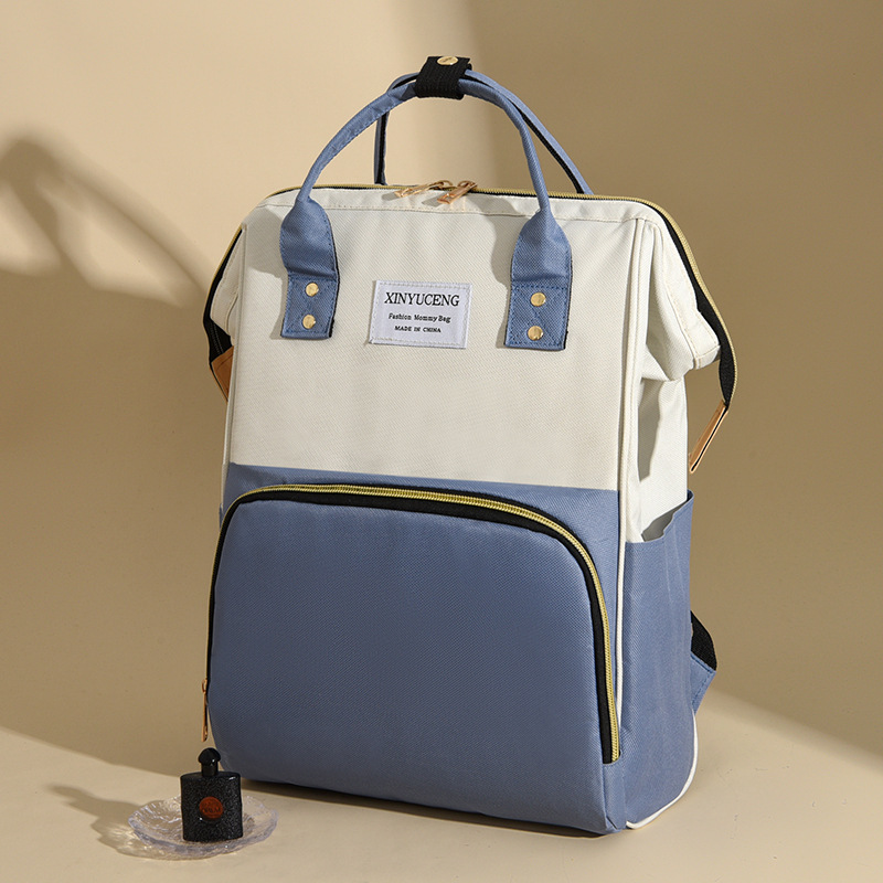 Mommy bag girl series color matching simple lightweight mother and baby bag outdoor travel large capacity multifunctional women's backpack
