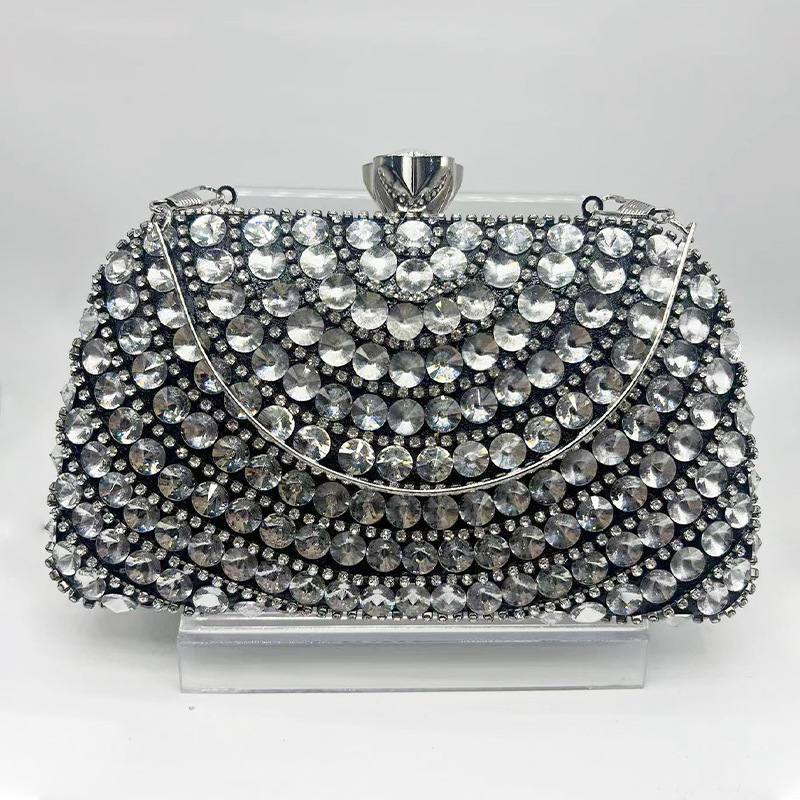 European and American cross-border banquet cheongsam evening bag high-end handbag women's dress handmade celebrity all-match diamond bag - Image 3