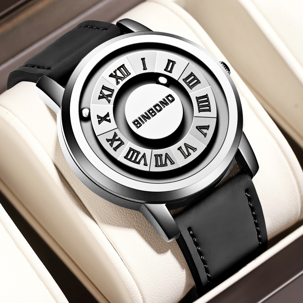 Bingbang American brand black technology watch men's new concept personality creative men's magnetic suspension waterproof men's watch - Image 7