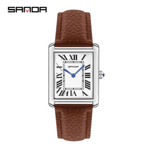 Sanda new Roman scale couple quartz watch belt fashion trend waterproof simple creative quartz men and women watch