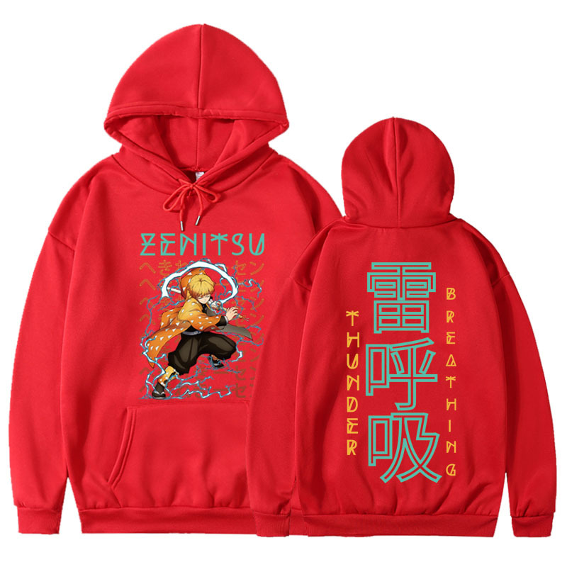New Korean Harajuku Japanese Manga Kimetsu no Yaiba printed winter hoodie sweatshirt - Image 2