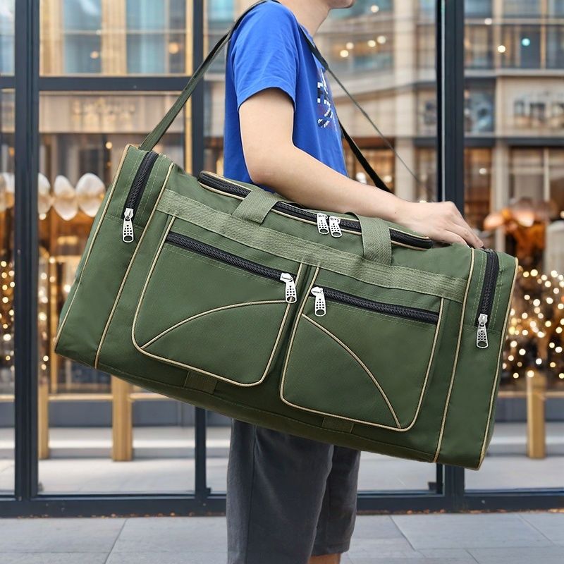Men's large hand-held travel bag for work storage clothes Oxford cloth luggage bag one-shoulder large capacity luggage bag - Image 3
