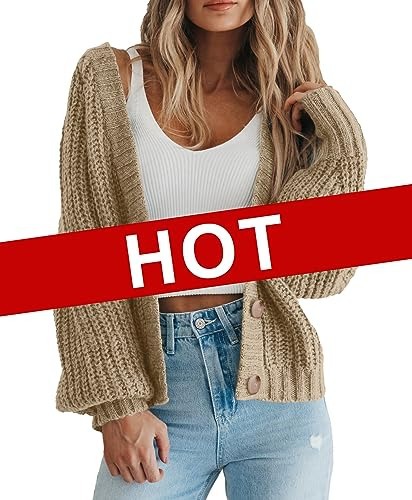 Cross-border women's clothing Amazon autumn/winter V-neck chunky knit cardigan women's lazy style knit sweater factory customization - Image 9