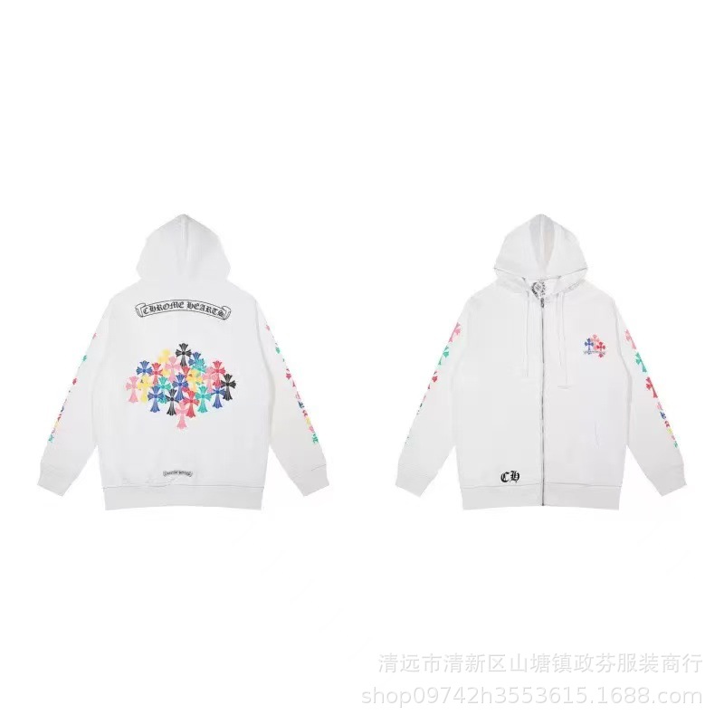 2026 New Cross-Border CH Hoodie Cross Horseshoe Couple Zipper Hooded Sweatshirt Jacket Trendy Brand 30/1 - Image 41