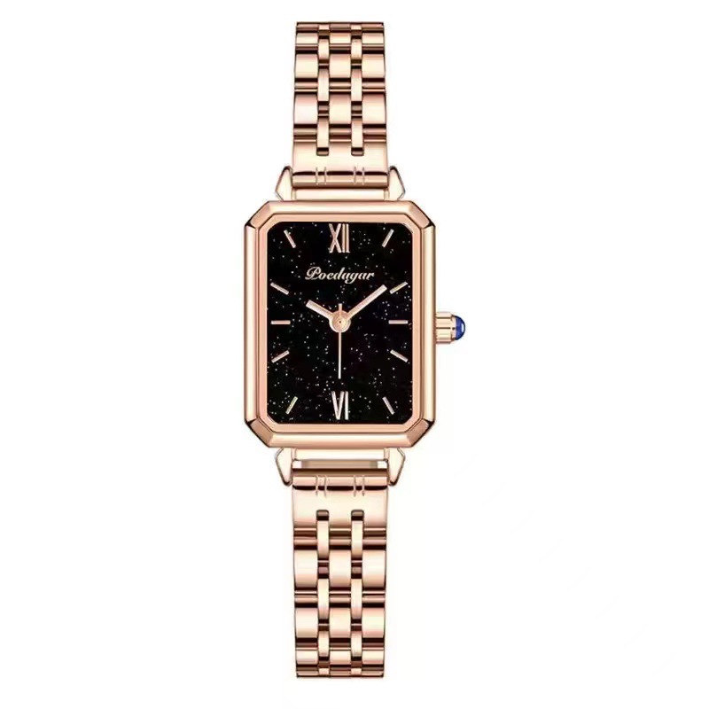 Small green watch vibrato live explosion style Swiss brand square ladies watch student Korean version of quartz watch one piece on behalf of - Image 8