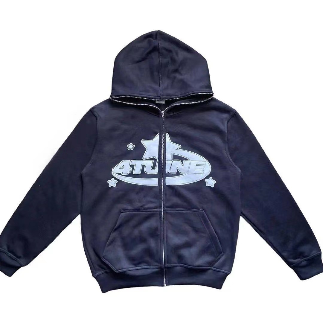 Spot 2023 European and American dark sweatshirts men's and women's hoodies Gothic couple Harajuku large size zipper sweatshirt - Image 9