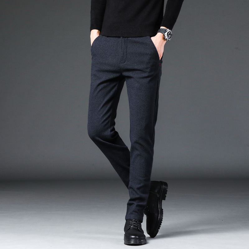 Sanded casual pants men 9038 men's trendy and fashionable versatile sports pants loose straight slim casual pants - Image 3