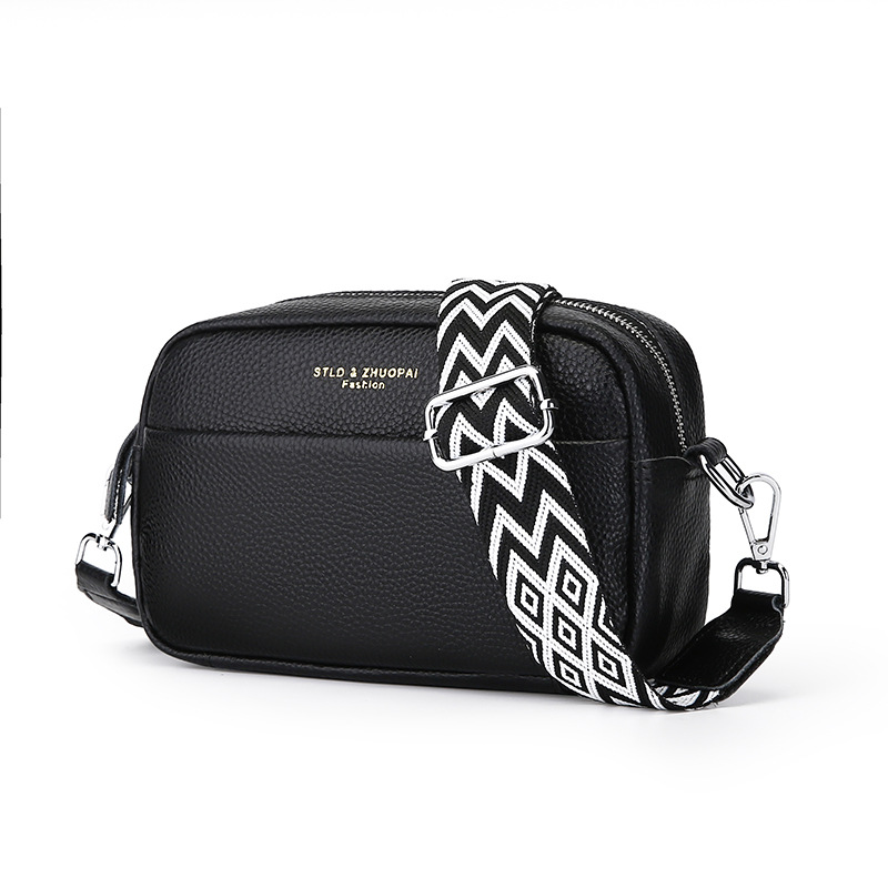 Cross-border genuine leather women's bags wholesale 2023 new trendy fashion simple one-shoulder crossbody bag first layer cowhide small square bag - Image 13