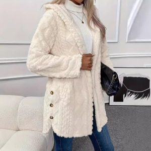 Women's Hooded Fleece Cardigan