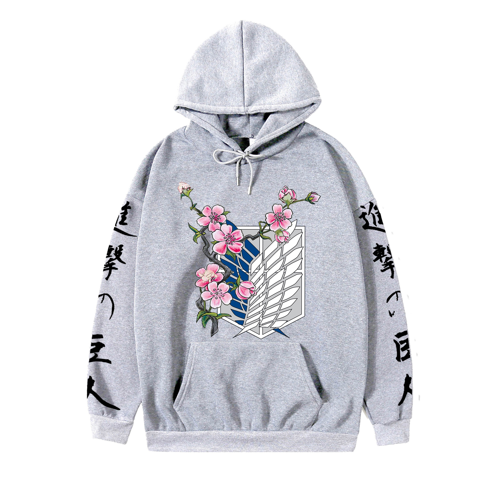 2021 couples wear autumn and winter new popular anime attack giant series illustration loose casual hooded sweater women - Image 7