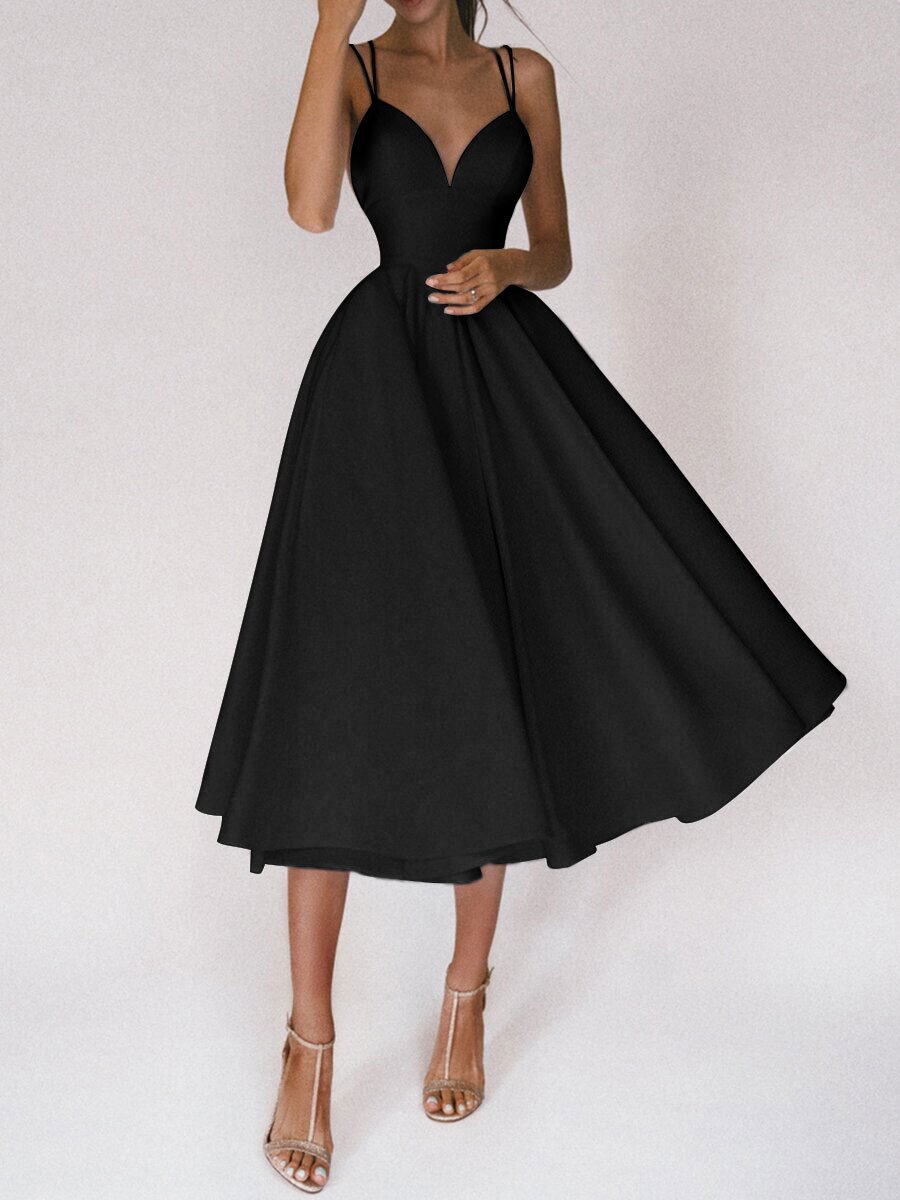 2023 spring and summer new cross-border AliExpress Amazon European and American women's multi-color suspenders sexy big swing dress - Image 6