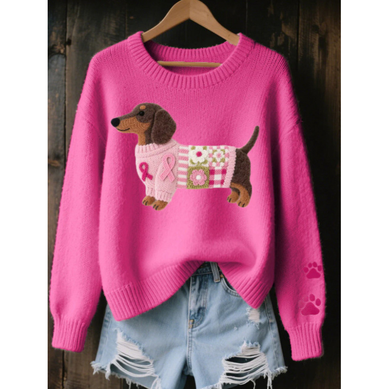 2026 Spring/Autumn New European and American Style Women's 3D Digital Print Casual Fashion Round Neck Faux Sweater/Sweatshirt - Image 23