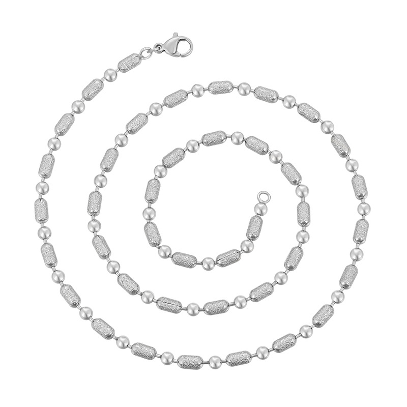 Xuping Jewelry Fashionable and Simple Round Bead Chain, Copper Alloy Plated White, Unisex, European and American Cross-border Plain Chain, Wholesale - Image 6