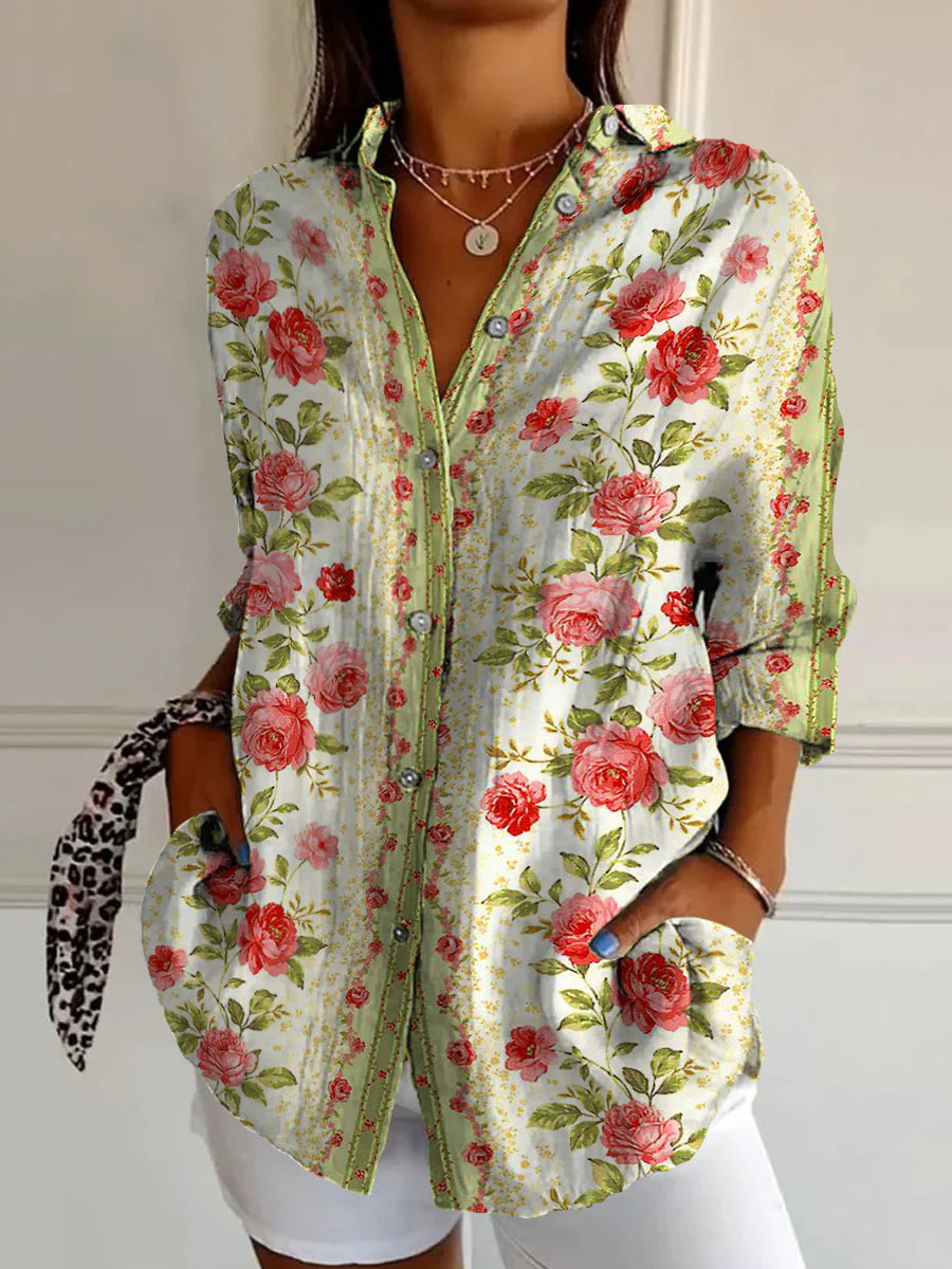 2024 New Women's Long Shirt, Summer European and American Trendy Short-Sleeve Floral Print 3D Short Sleeve Fashion - Image 17