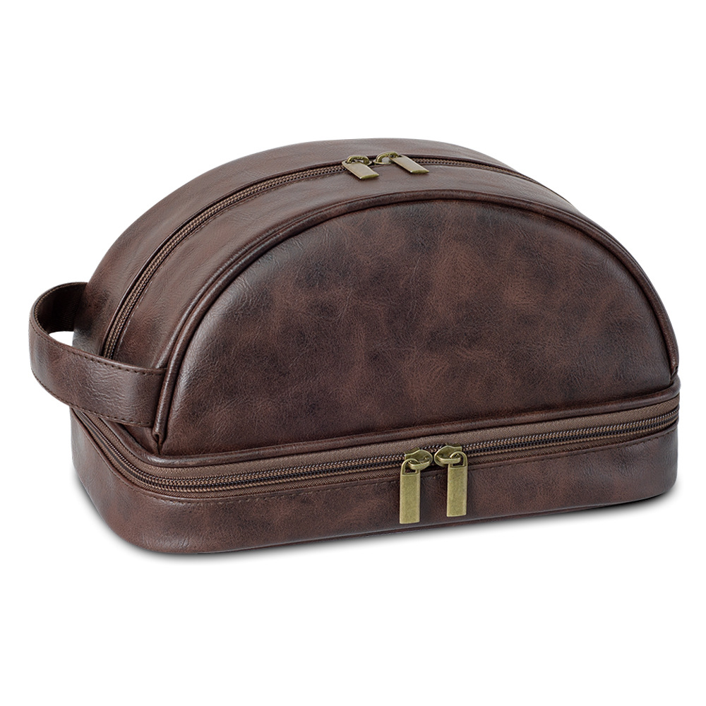Retro new cosmetic bag portable toiletry bag men's high-end large-capacity storage bag travel toiletry bag waterproof - Image 8