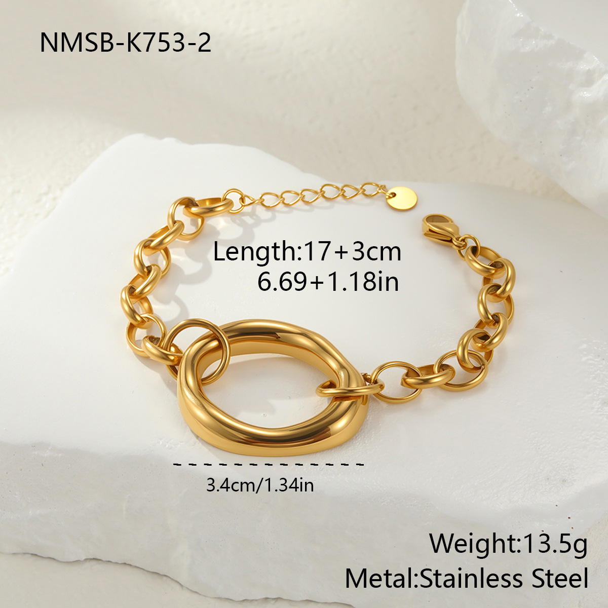 Cross-border European and American style personalized geometric hollow stainless steel necklace, bracelet, earring jewelry set, versatile ring wholesale - Image 15
