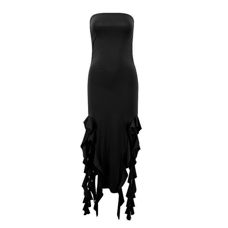 2023 European and American style summer new cross-border hot product one-shoulder jellyfish lace dress sexy hottie ur women's clothing - Image 3