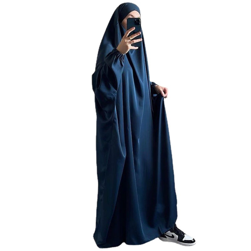 AliExpress Amazon women's dress abaya Europe and the United States Dubai Turkey one-piece prayer dress P102