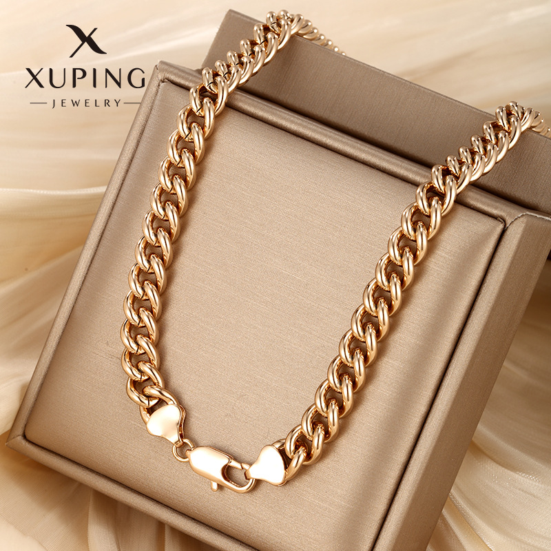 Xuping Jewelry European and American Cross-border Men's Necklace New Trendy Instagram Niche Design Simple Hip Hop Necklace - Image 3