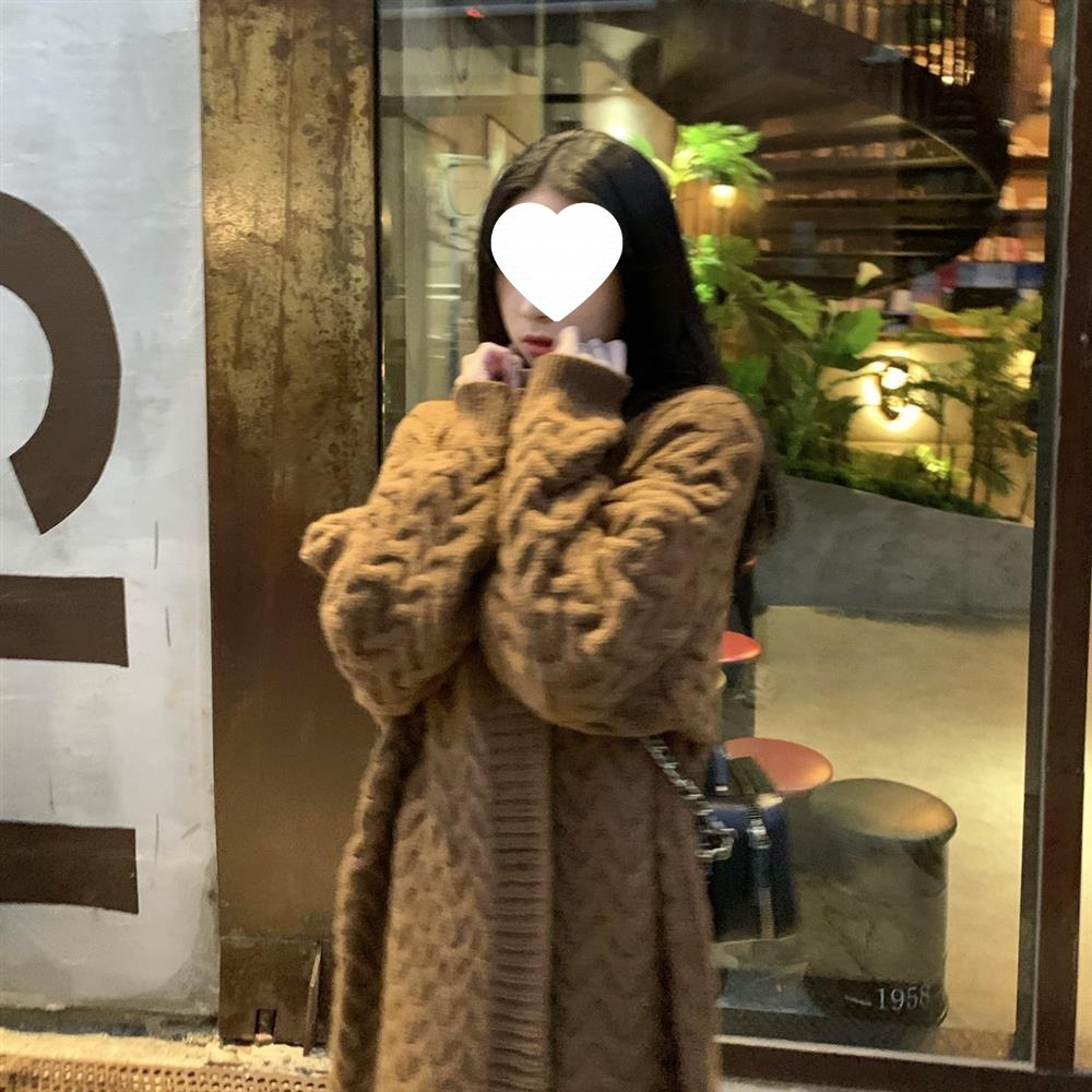 Women's Cardigan, Mid-Length, Spring/Winter New Style, Loose Fit, Korean Style, Elegant and Slimming Knitwear Coat Top - Image 4