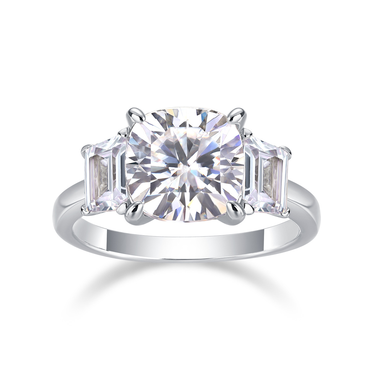 S925 Sterling Silver Guardian Ring, Moissanite Closed-Cut Ring, Hot Selling on Cross-Border TikTok, Factory Direct Wholesale. - Image 16