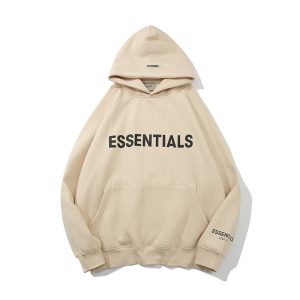 FEAROFGOD double line Essentials trendy brand chest LOGO laminated hooded high street Korean men's and women's sweatshirts