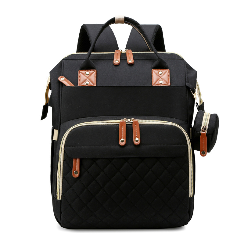 New summer portable crib mother and baby bag that can hang stroller, bottle, diaper bag, large capacity backpack mommy bag - Image 7
