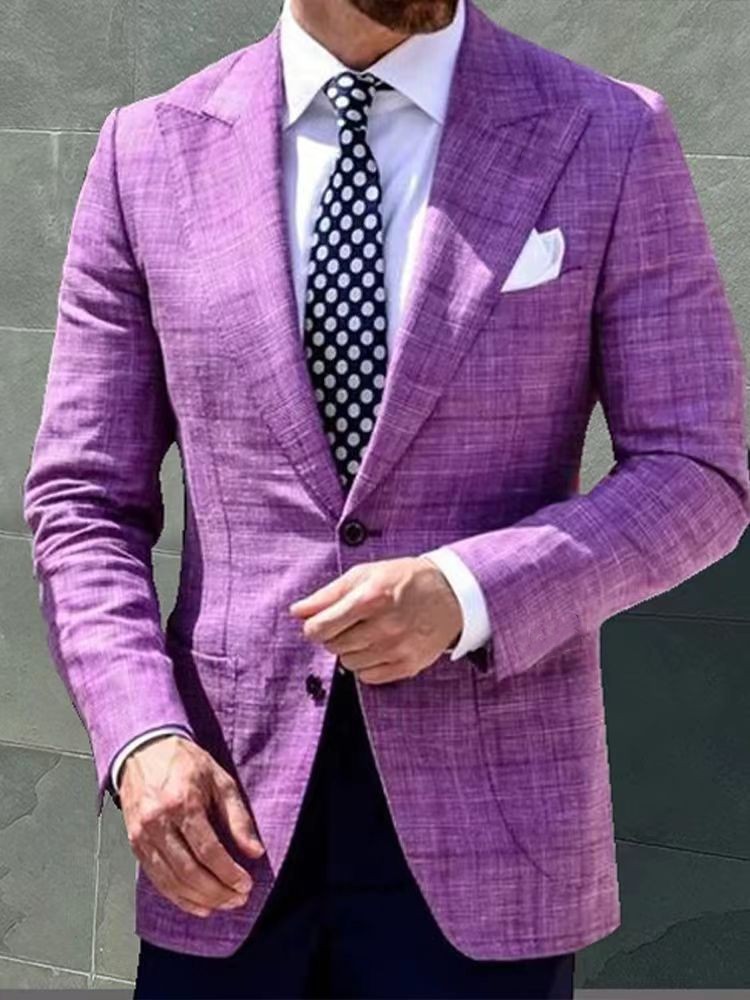 Cross-border foreign trade hot-selling spring and autumn new digital printing plaid men's casual suits and casual jackets - Image 9