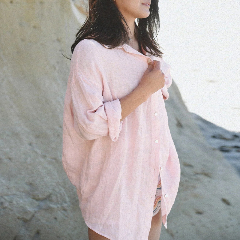 Women's Pure-Linen Shirt - Image 2